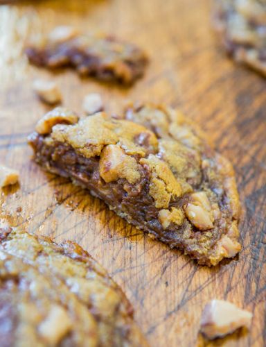 SOFT AND CHEWY TOFFEE AND MILK CHOCOLATE PEANUT BUTTER COOKIES