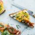 Tomato Toast With Macadamia Ricotta, Shisho and Black Lava Salt