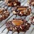 Triple chocolate turtle cookies