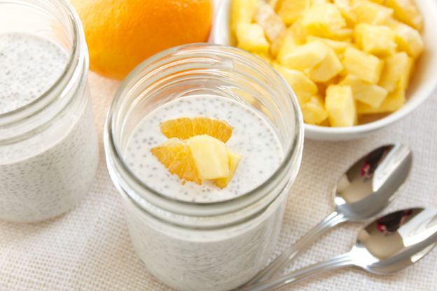 Tropical Coconut Chia Pudding Jars