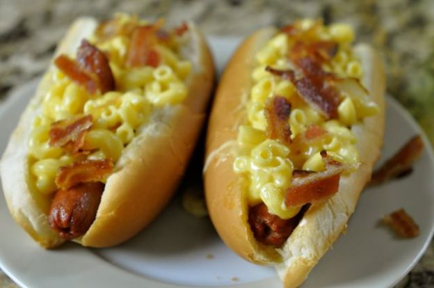 Truffle Macaroni And Cheese Bacon Hot Dog