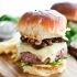 Truffle Burgers with Balsamic Glazed Mushrooms and Onion-Bacon Compote
