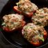 Turkey and arugula stuffed bell peppers