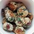 Turkey meatballs with spinach and olives