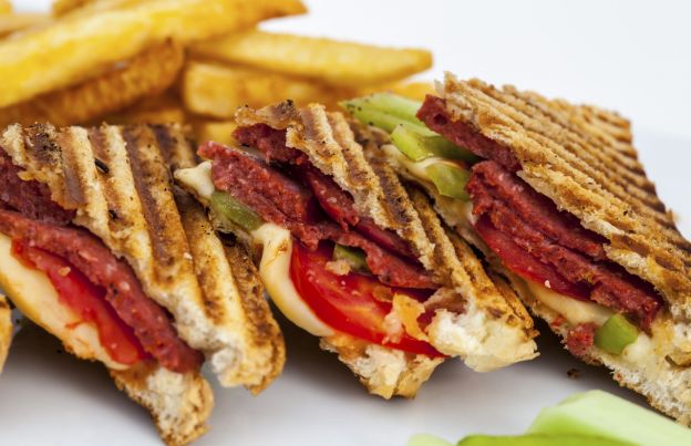 Turkey bacon panini