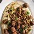 Turkish kofta with cannellini puree and toasted pine nuts