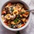 TUSCAN CHICKEN SAUSAGE SOUP WITH WHITE BEANS AND PASTA