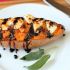 Twice Baked Cranberry & Pancetta Sweet Potatoes With Balsamic Glaze