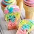 Unicorn Poop Cupcake Cones