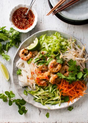 Vietnamese shrimp noodle salad