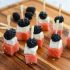 Watermelon feta blackberry skewers