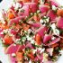Watermelon radish, orange and goat cheese salad