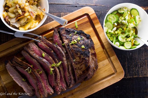 Whiskey Soy Marinated Flank Steak
