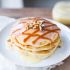 White chocolate & caramel pretzel pancakes