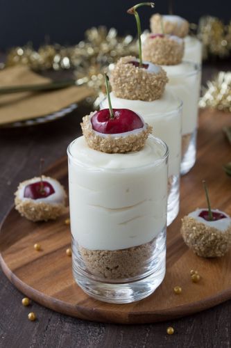 White Chocolate Champagne Cheesecake Shooters