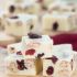 White chocolate cranberry pecan fudge