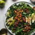 Winter Salad with Rosemary Roasted Sweet Potatoes, Bacon, and Pear