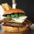 GRILLED BLUE CHEESE BURGER WITH PEAR