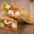 Avocado, chicken, tomato and hummus wrap