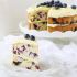 Blueberry zucchini cake with lemon buttercream