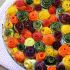 Zucchini and carrot roses tart