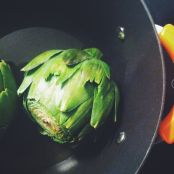 Grilled Artichokes with Garlic Lemon Aioli - Step 1