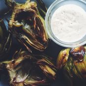 Grilled Artichokes with Garlic Lemon Aioli - Step 4