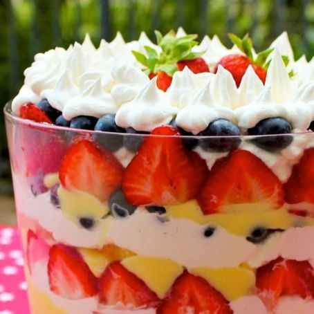 SIMPLE BERRY AND VANILLA CREAM TRIFLE