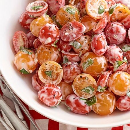 Cherry Tomato & Basil Salad