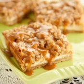 Paula’S Caramel Apple Cheesecake Bars with Streusel Topping