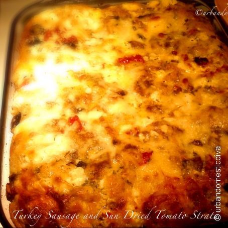 Sausage, Sun-dried Tomato and Cheese Strata