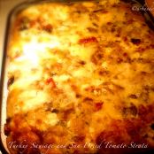 Sausage, Sun-dried Tomato and Cheese Strata