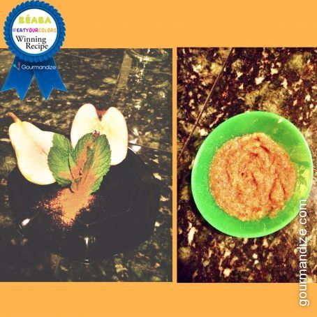 Cinnamon Apple Pear Sauce with Mint