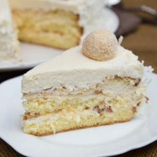 White Chocolate Raffaello Cake
