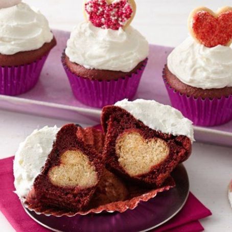 Surprise-Inside Valentine's Cupcakes