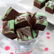 Marbled Mint Chocolate Fudge