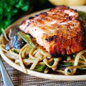 Asian Salmon and Noodles