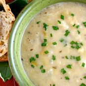 Austrian Potato Soup with chives