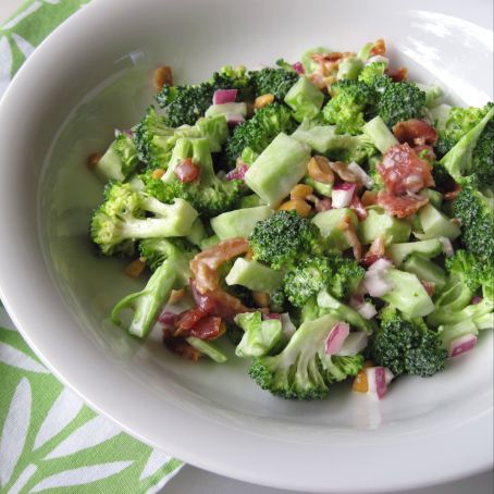 Cheesy Bacon Broccoli Salad with Sweet Dressing