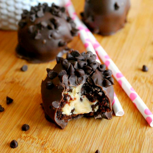 Chocolate Chip Cookie Dough Brownie Bombs