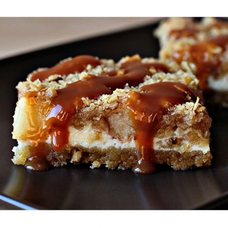 Caramel Apple Cheesecake Cookie Bars