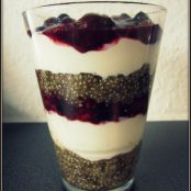 Superfood CHIA breakfast pudding with berries