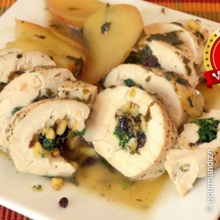 RECIPE: Stuffed Chicken with Spinach, Currants and Apple Gravy