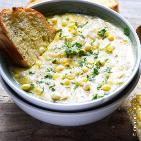 Creamy Corn Chowder With Goat Cheese