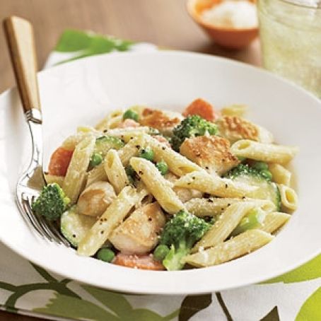 Creamy Chicken and Vegetables Pasta