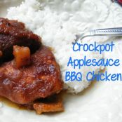 Crockpot Applesauce BBQ Chicken