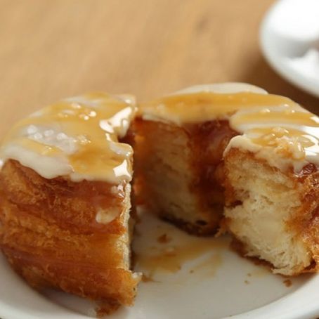 Salted Caramel Crescent Doughnuts