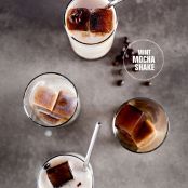 Mint Mocha Almond Milk Shake with Coffee Ice Cubes