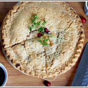 Apple Pie with Cranberry and Pomegranate Sauce