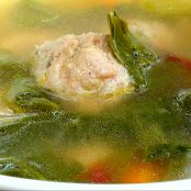 Turkey Meatball Soup with Mixed Greens